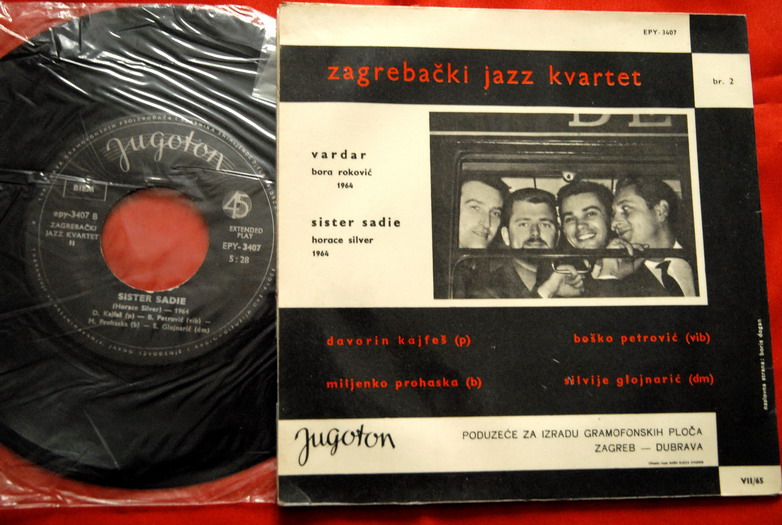 ZAGREBACKI JAZZ QUARTET BOSKO PETROVIC 1964 EXYU 7“ EP  