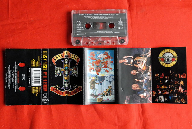 GUNS’N’ROSES APPETITE FOR D. 1987 GERMAN CASSETTE TAPE  