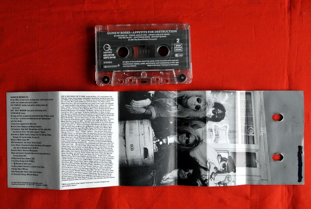 GUNS’N’ROSES APPETITE FOR D. 1987 GERMAN CASSETTE TAPE  