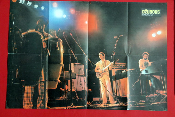 SANTANA 1975 VERY RARE 2 SIDED EXYU POSTER  